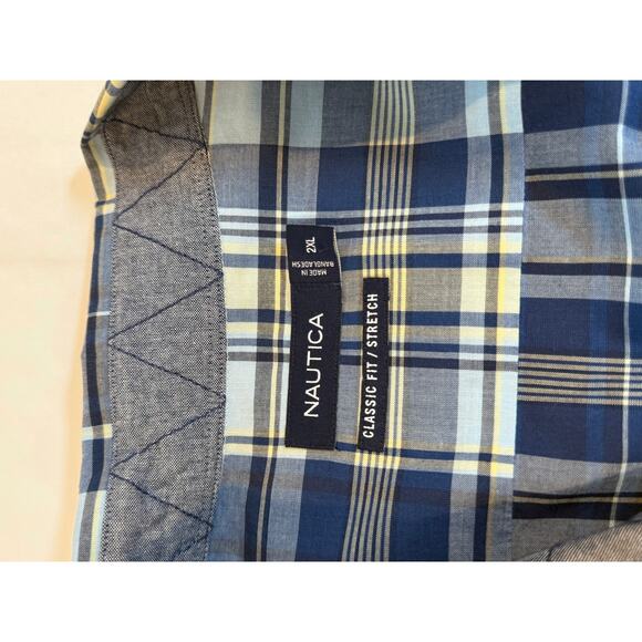 Nautica Classic Fit Stretch Plaid Button Down – size 2XL - Picture 3 of 6